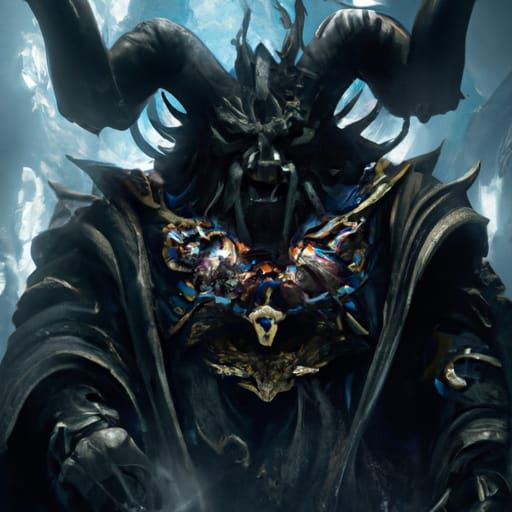 Dark Fantasy Greek God of Chaos Masterpiece