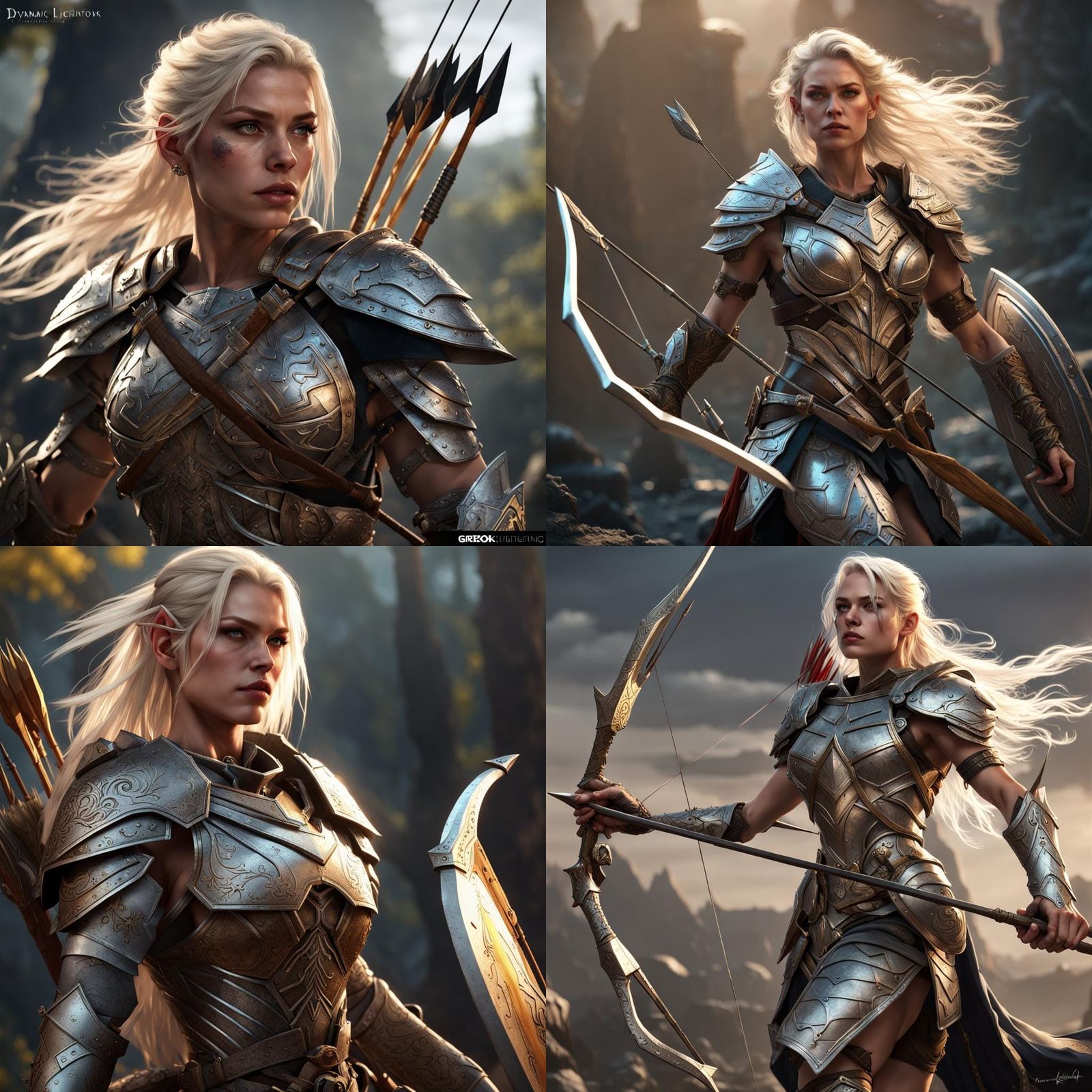 Viking Goddess Warrior in Dark Fantasy Art