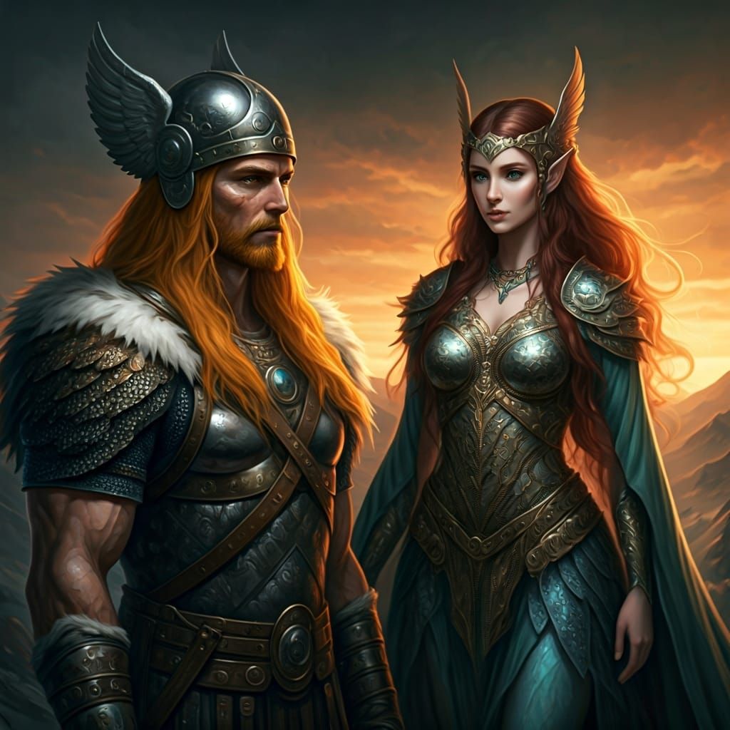 Valkyrie and Nymph Encounter on a Voyage