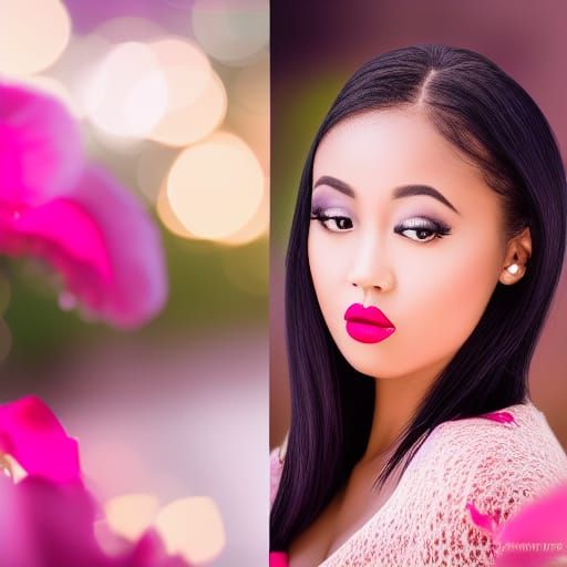 Vibrant Party Scene with Floral Backdrop and Colorful Decor