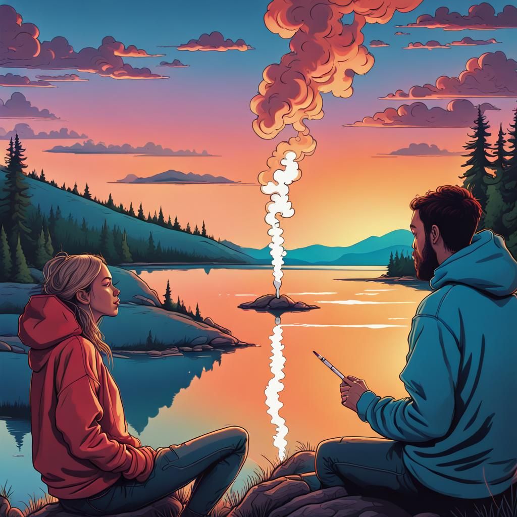 True North Campers Bask in Sunset Glow