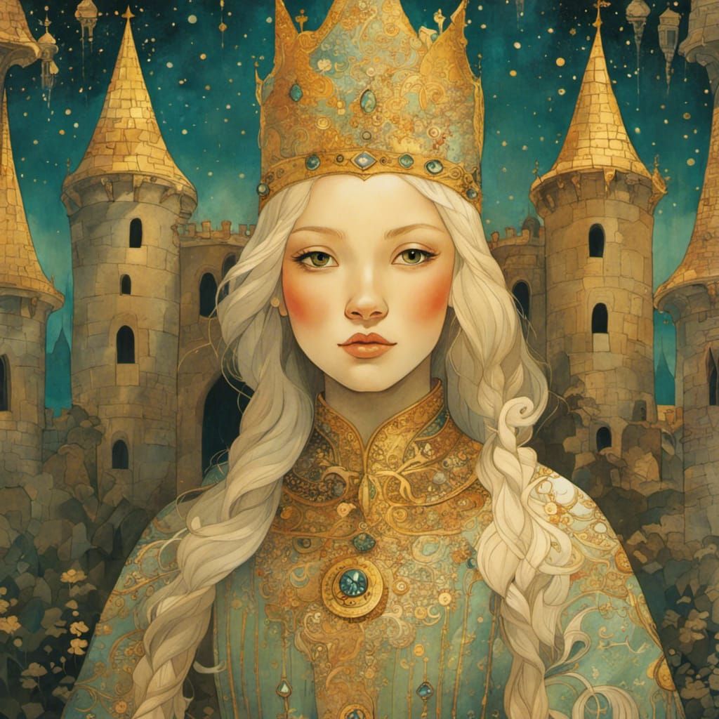 Moody Medieval Princess Portrait in a Castle