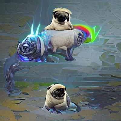 The Transfiguration of a Pug in Digital Art