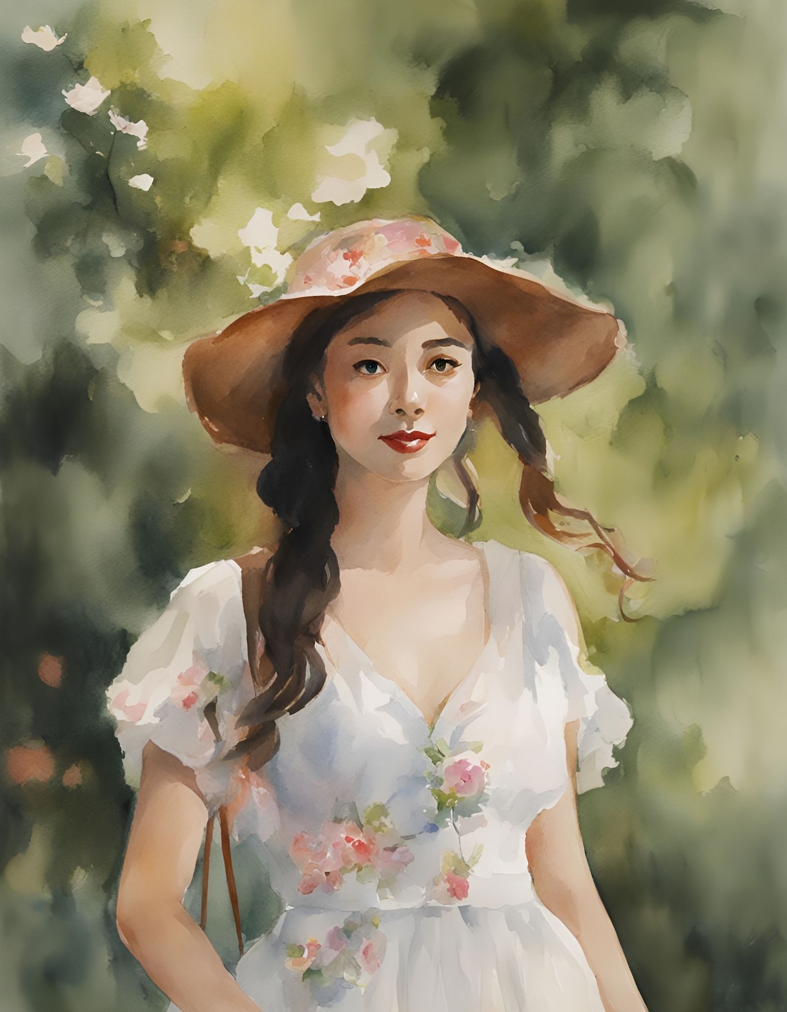 Watercolor Portrait of AI Artist