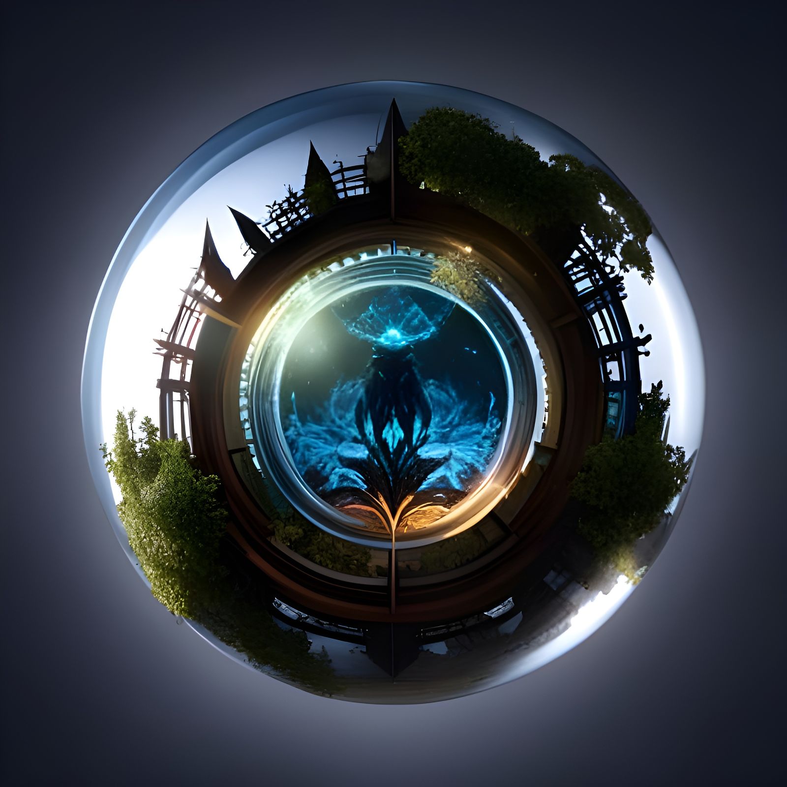 Ethereal Orb Holding Ancient Dark Mysteries