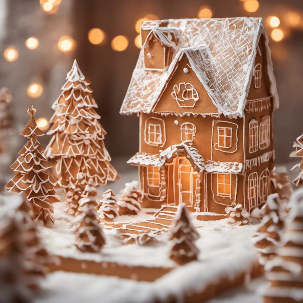 Vibrant Origami Gingerbread House in Paper