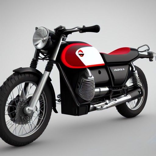 Sleek Moto Guzzi California 3 Rendered in Vibrant Digital Ar...