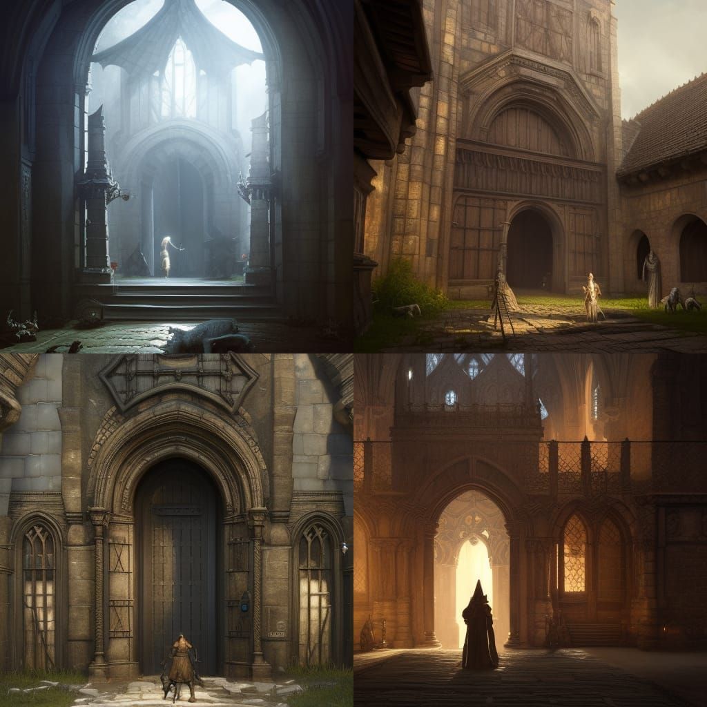 Medieval Doorway to a Dark Fantasy Realm