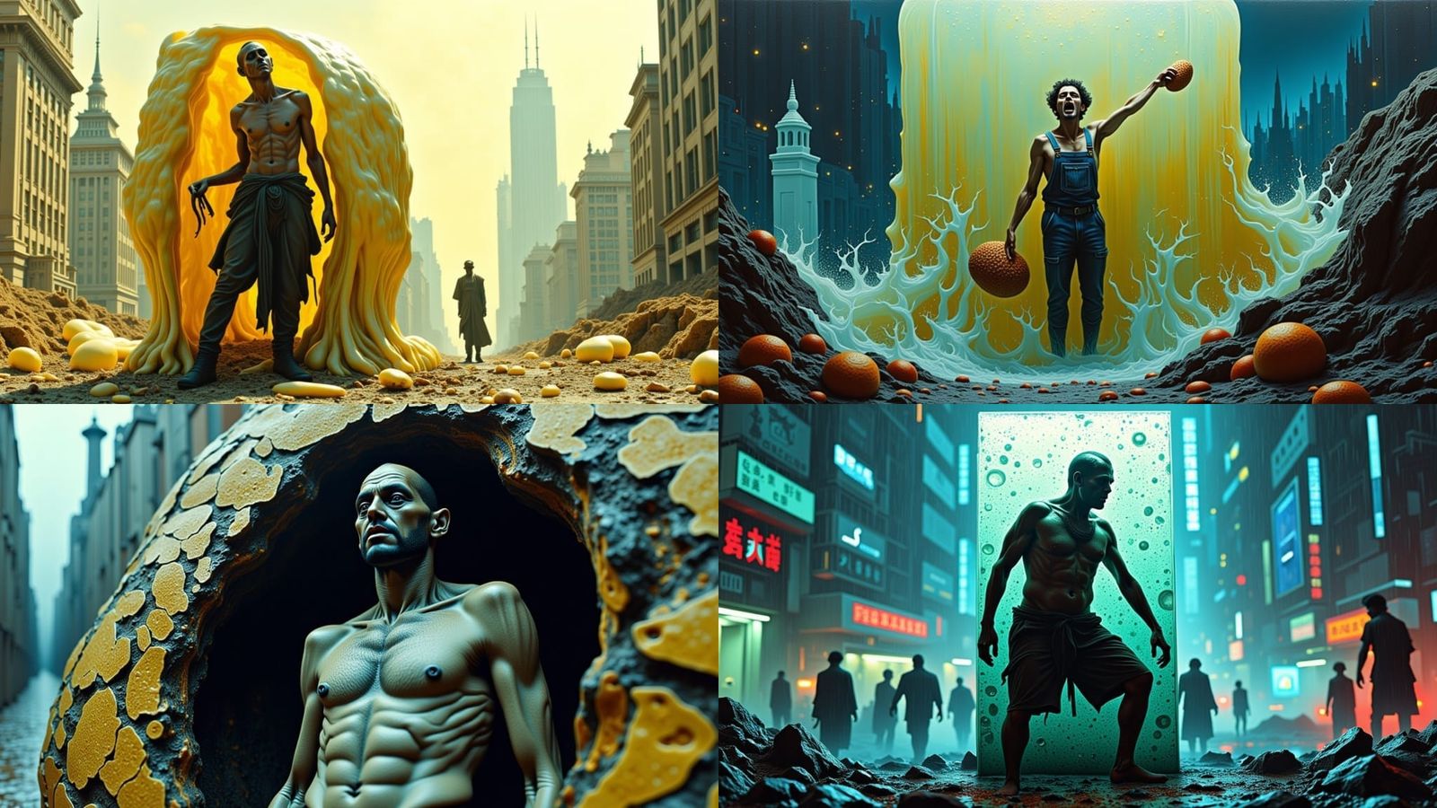 Dystopian Future Scene of Punishment in Wax