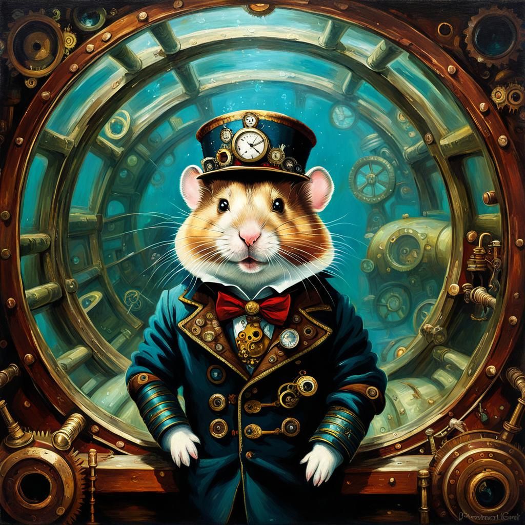 A Portrait of the Artist dressed as Captain Nemo