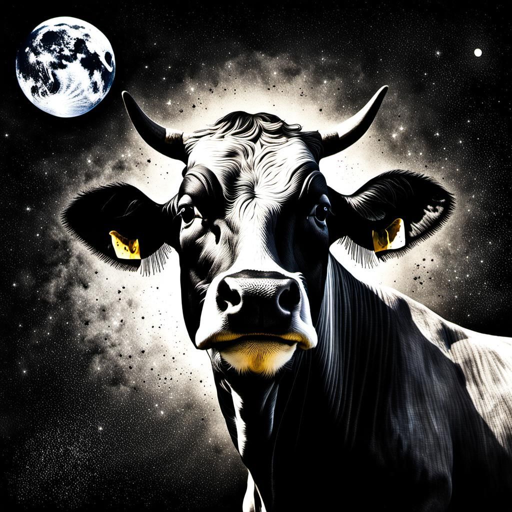 Ethereal Cyborg Bear Emerges from Volcanic Haze