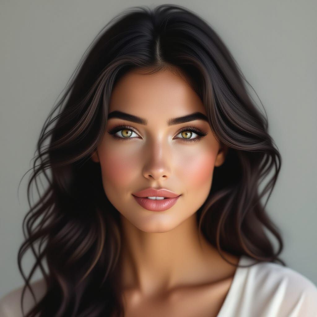 Mysterious Woman Portrait in Vintage Photography Style