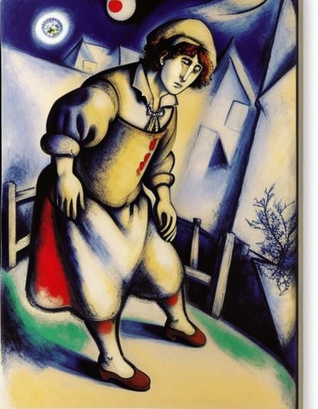 Vibrant Peasant Village in a Dreamlike Setting