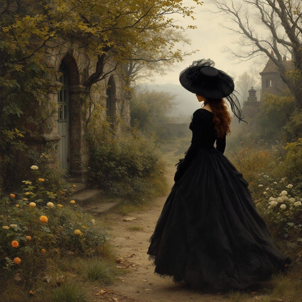 Romantic Ruin: Lady Strolls an Apocalyptic Garden