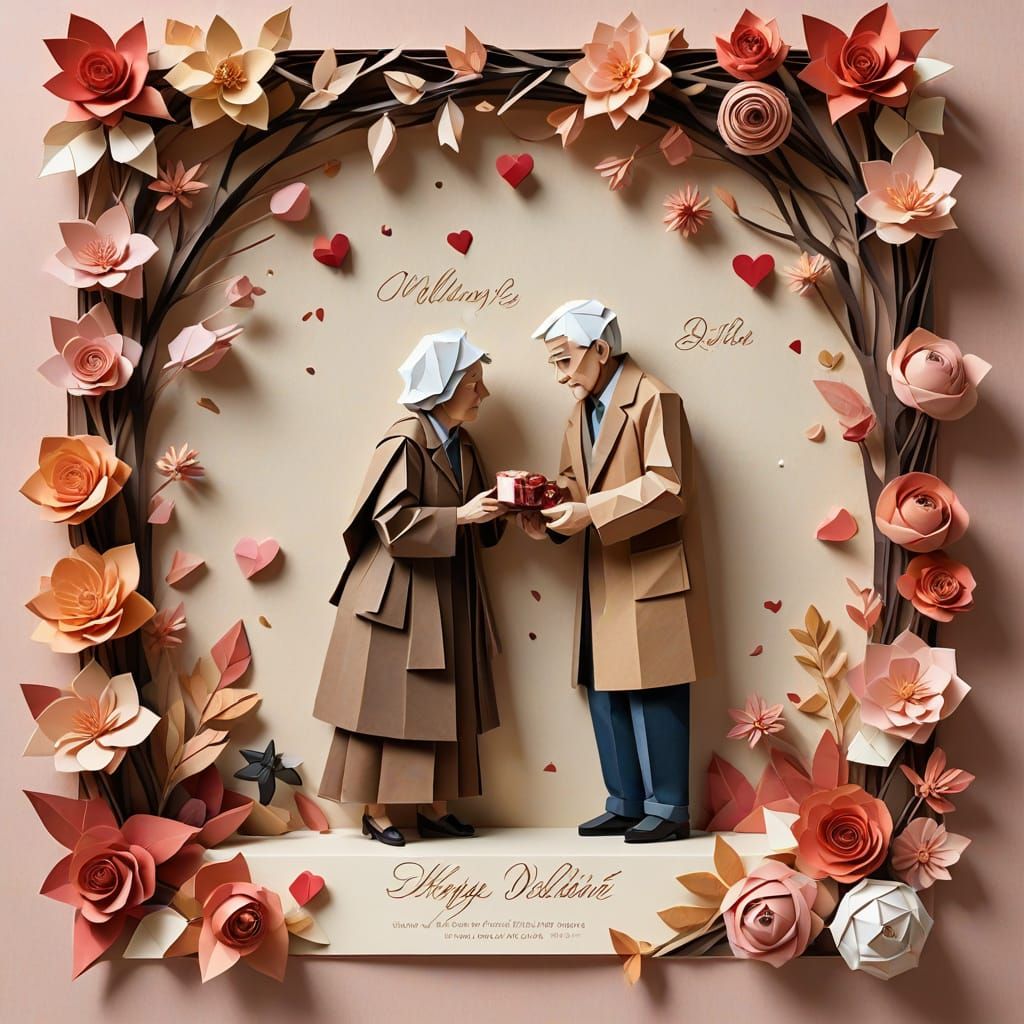 Elegant German Couple Reaches for Chocolates in Whimsical Or...