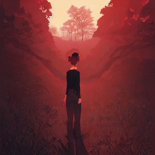 Elegant Dark Fantasy Farmer Emerge from Shadows in Vibrant C...