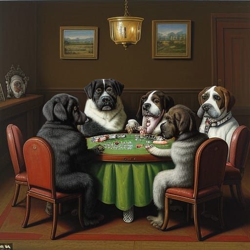 Dogs Playing Poker: A Humorous Canine Card Game