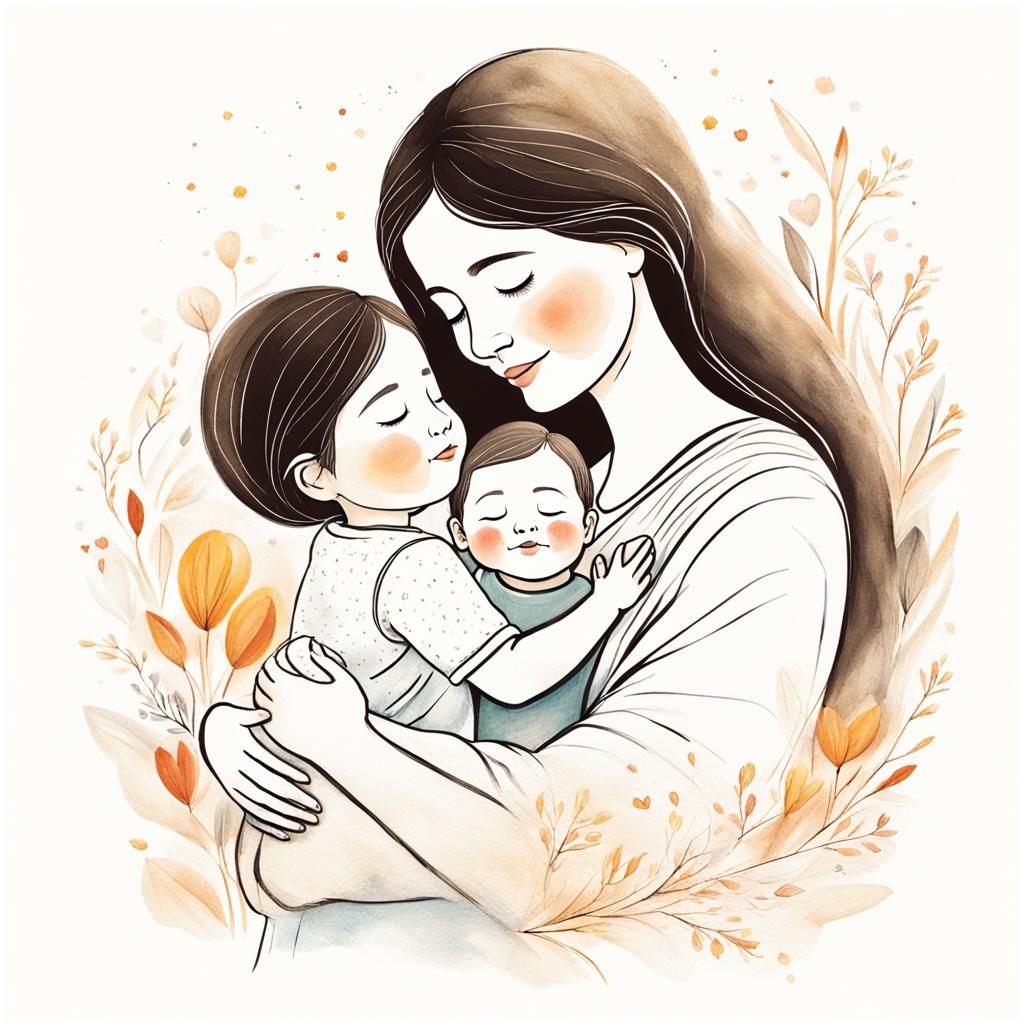 heartwarming illustrations that celebrate the profound and unconditional love shared between a mother and her child. Pic...