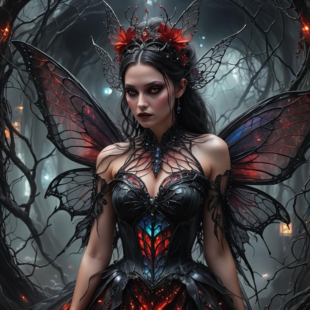 Enigmatic Crystal Fairy in X-Ray Holographic Surrealism