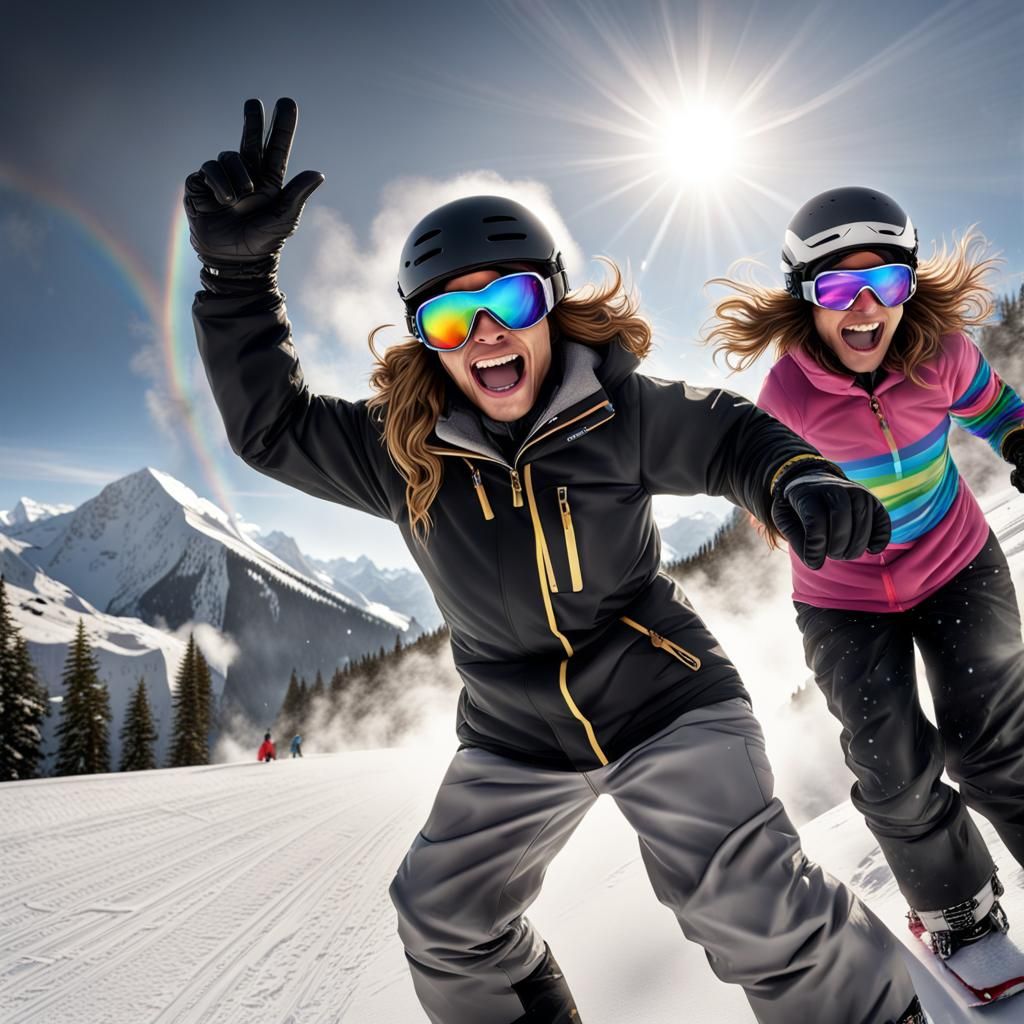 Mountain Sasquatches in Snowboarding Competition