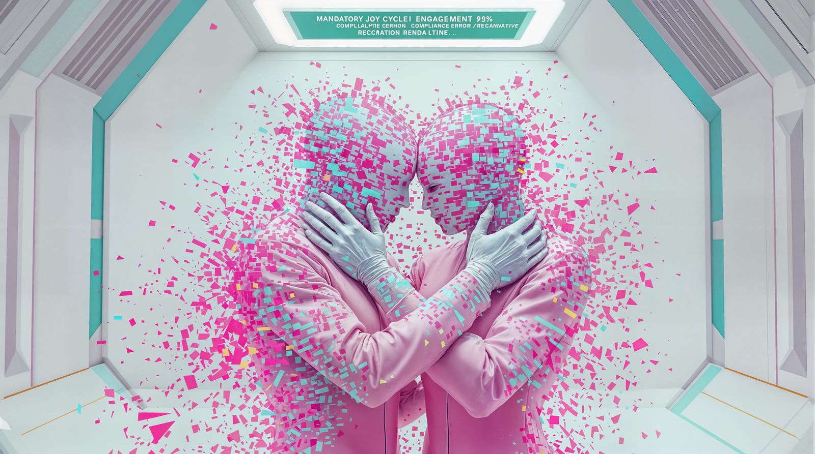 Digital Pixel Art Cyber-Baroque Meltdown