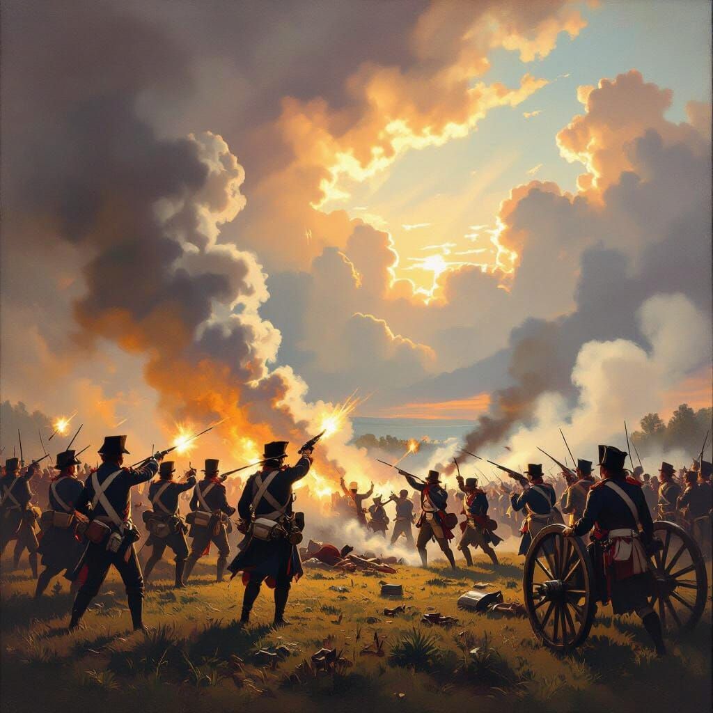 Battle of Yorktown Surrender Oil Painting