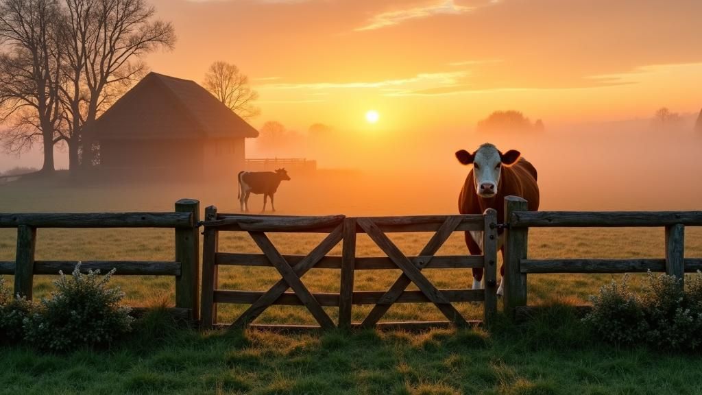 Warm Morning in a South Denmark Countryside