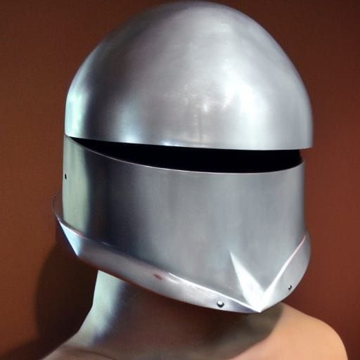 Futuristic Knight Helmet in Sci-Fi Style