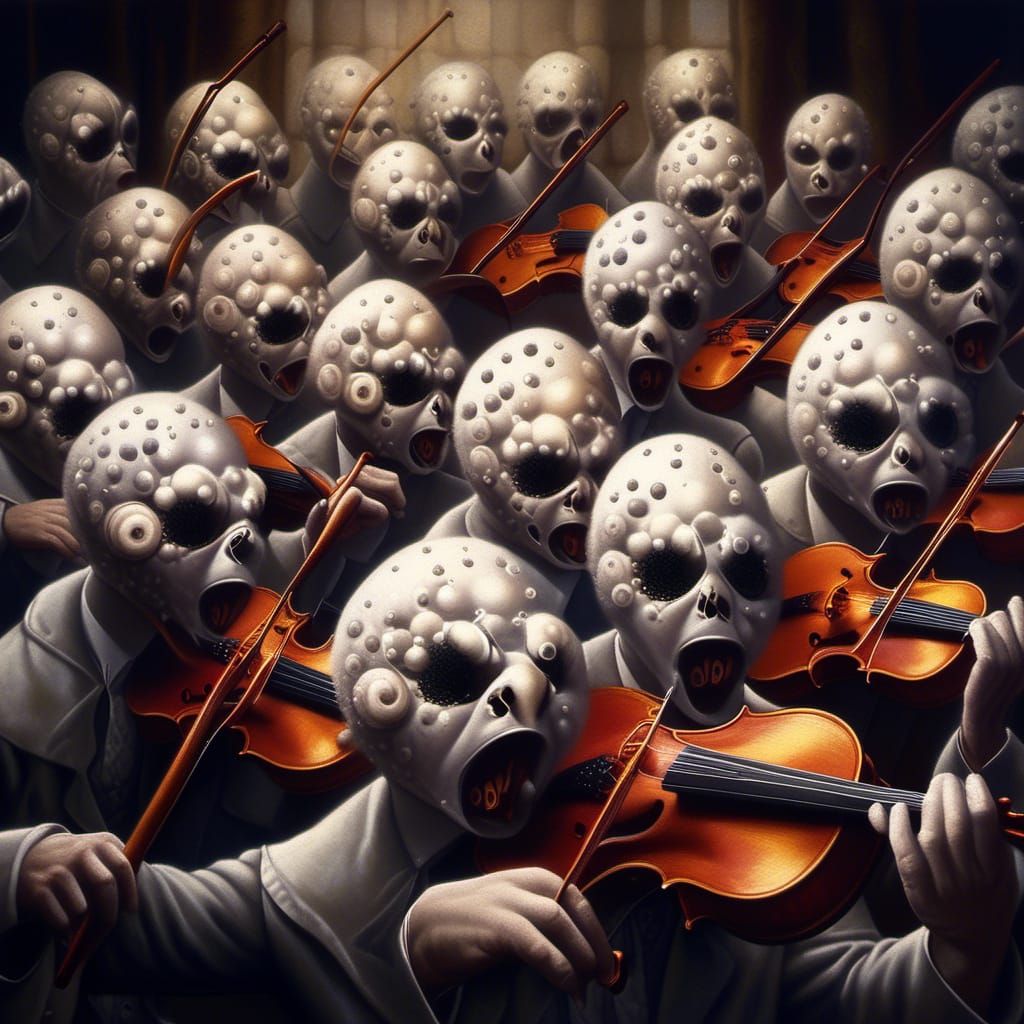 Eggs of Fury Play Haunting Violins in Dimly Lit Kitchen