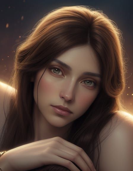 Sensual Incubus Kiss: Fantasy Art in Soft Warm Tones