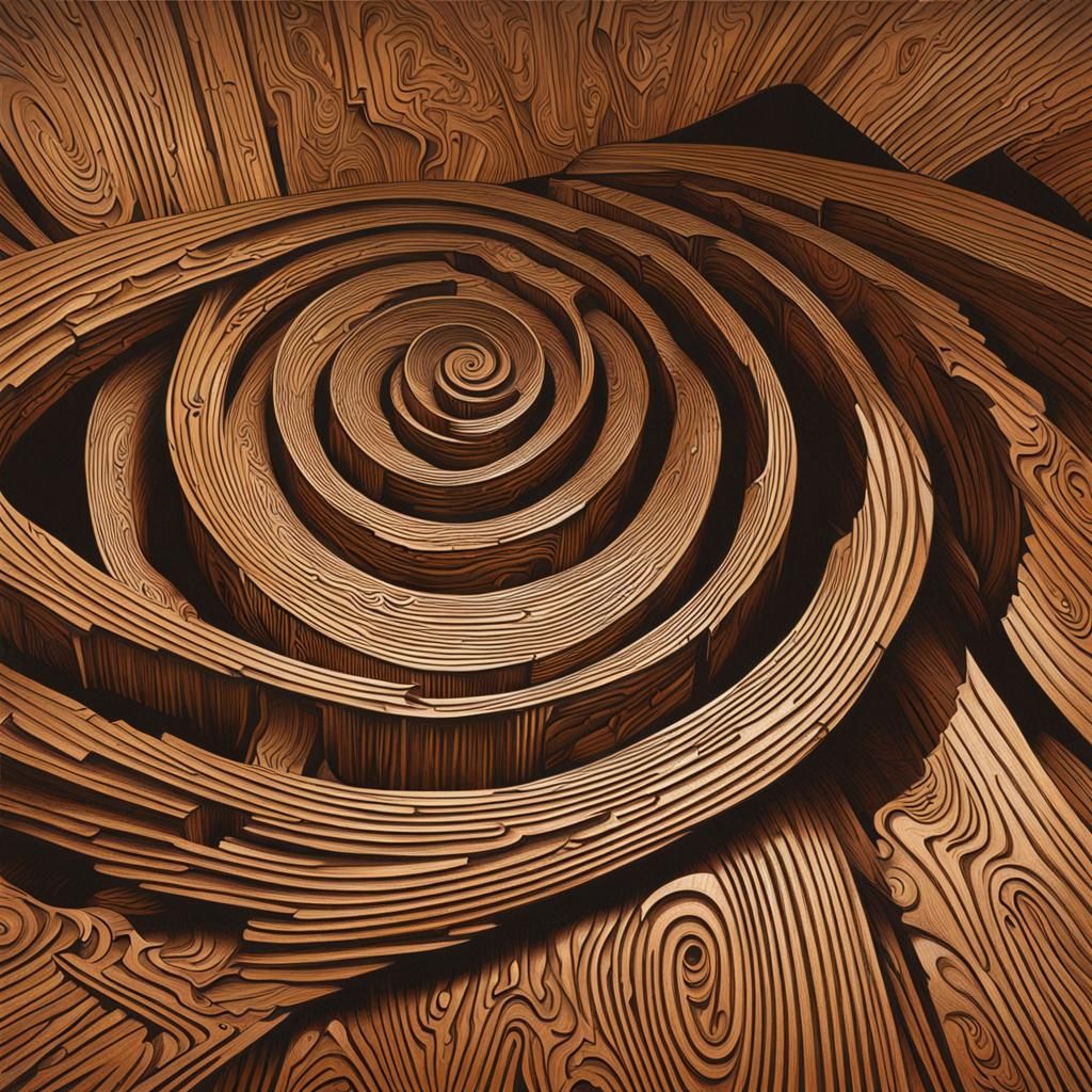 Hypermodern Woodcut in Intricate Detail