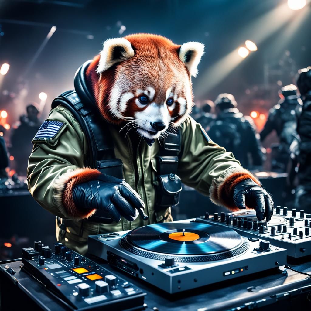 Hyperrealistic Rave Warrior DJ