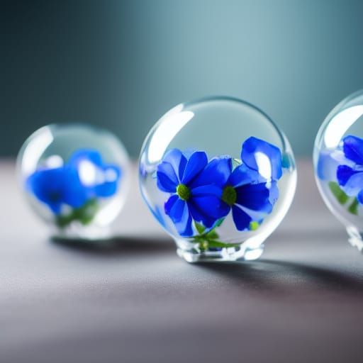 Crystal Balls with Luminous Blooms