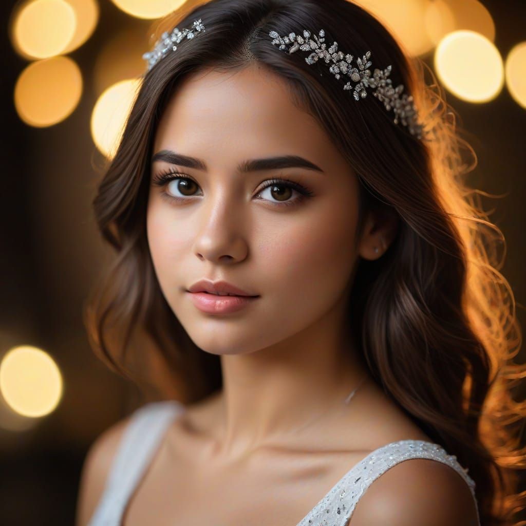 Serenely Lit Young Beauty in Soft Focus