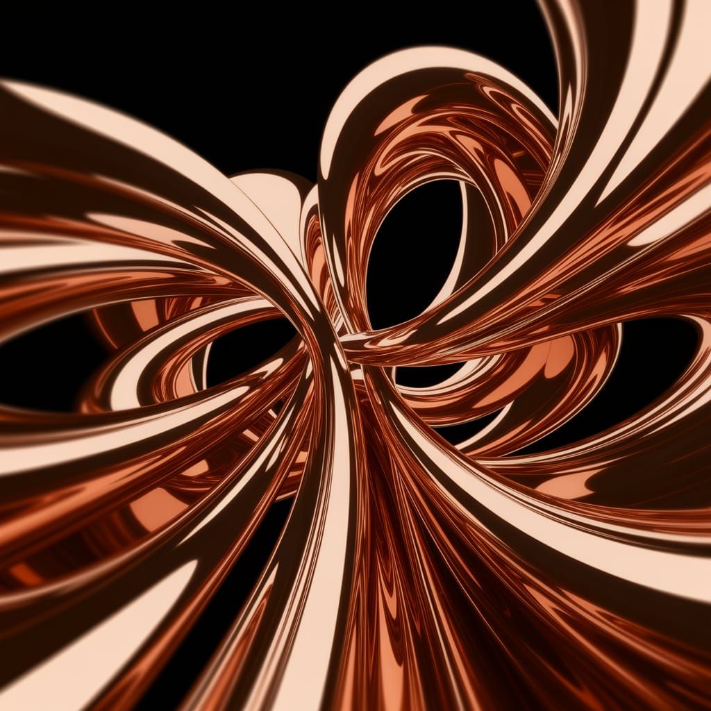 Polished Bronze Futurist Sculpture in Depth of Field