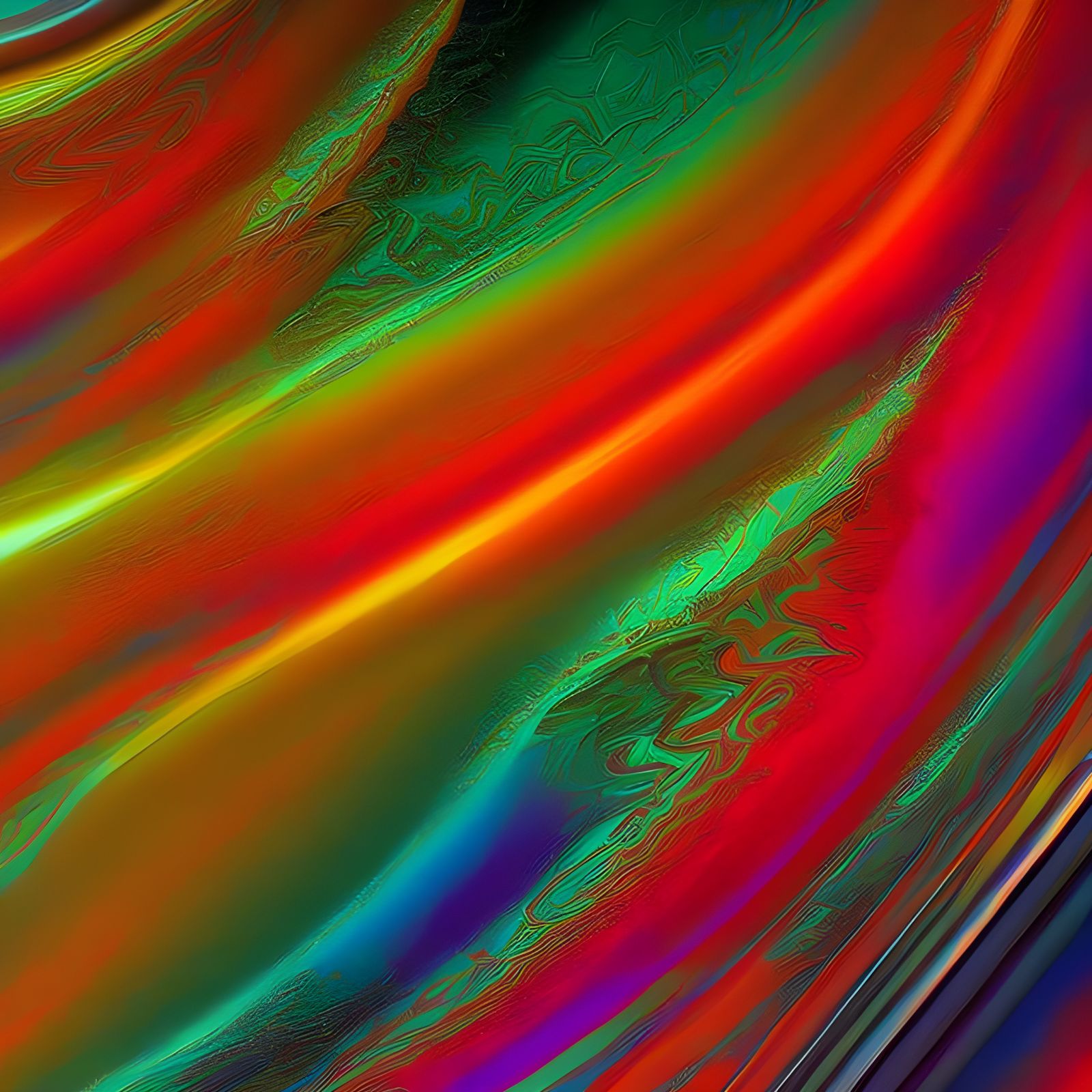 Dreamfall in Warm Psychedelic Landscape