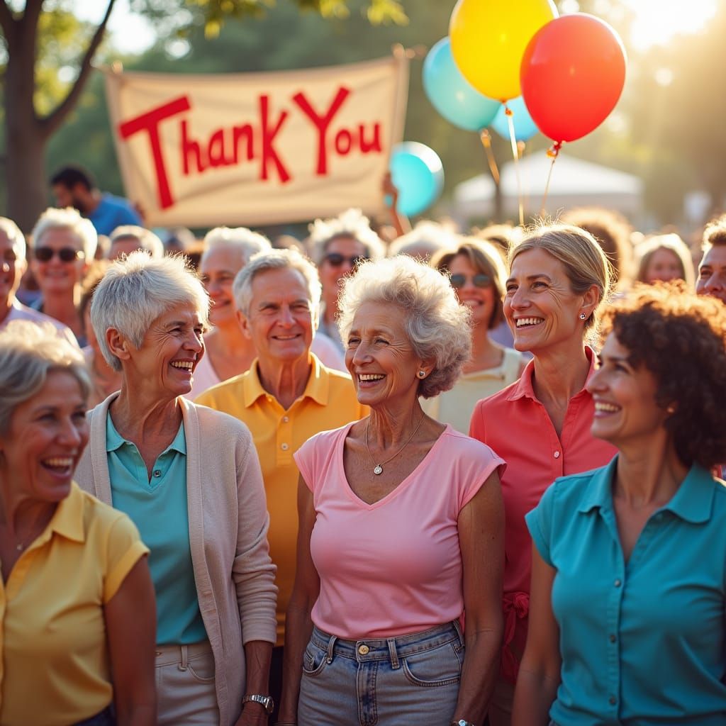 Joyful Community Celebration in Vibrant Colors