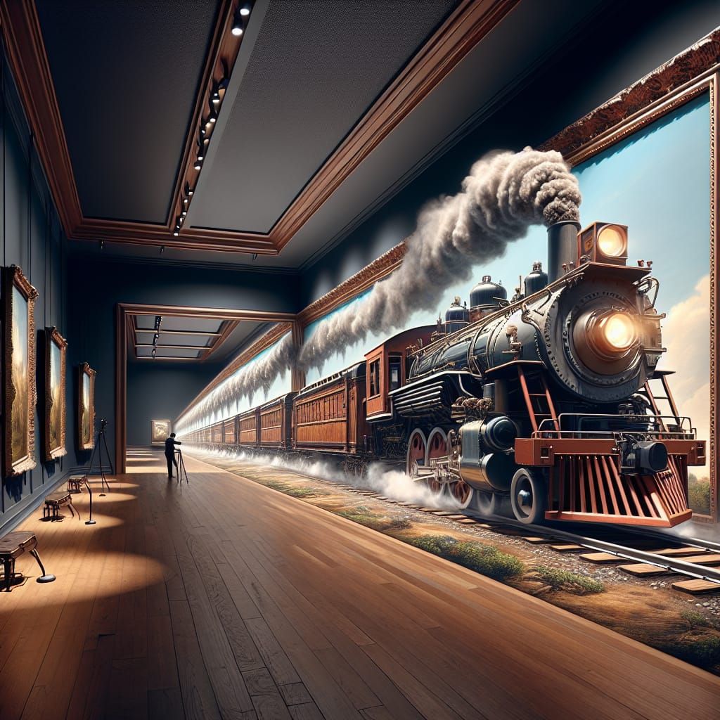 Digital Hyper-Realistic Art Room Transports Train to Life