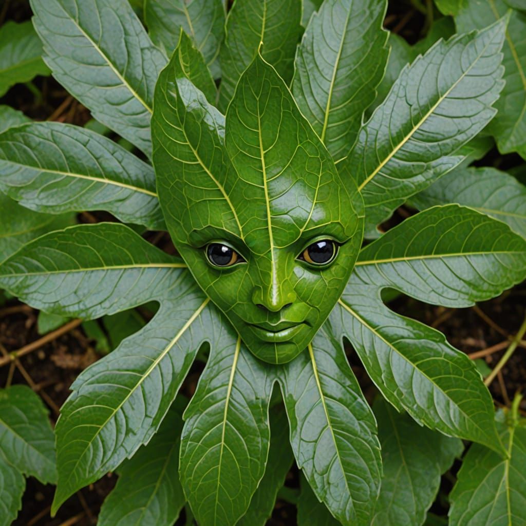 A Whimsical Leaf Portrait