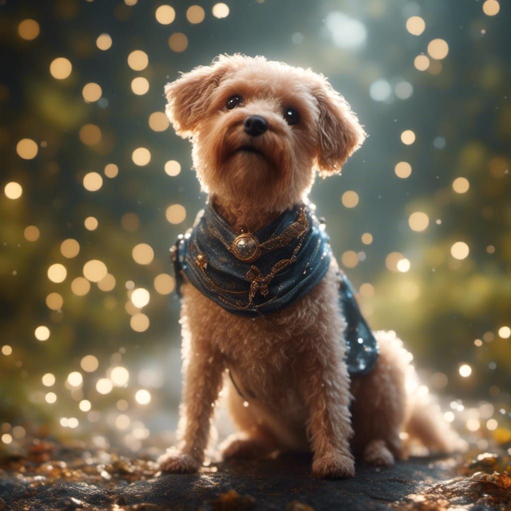 Surreal Dog Captured in Hyperrealistic Photography Style