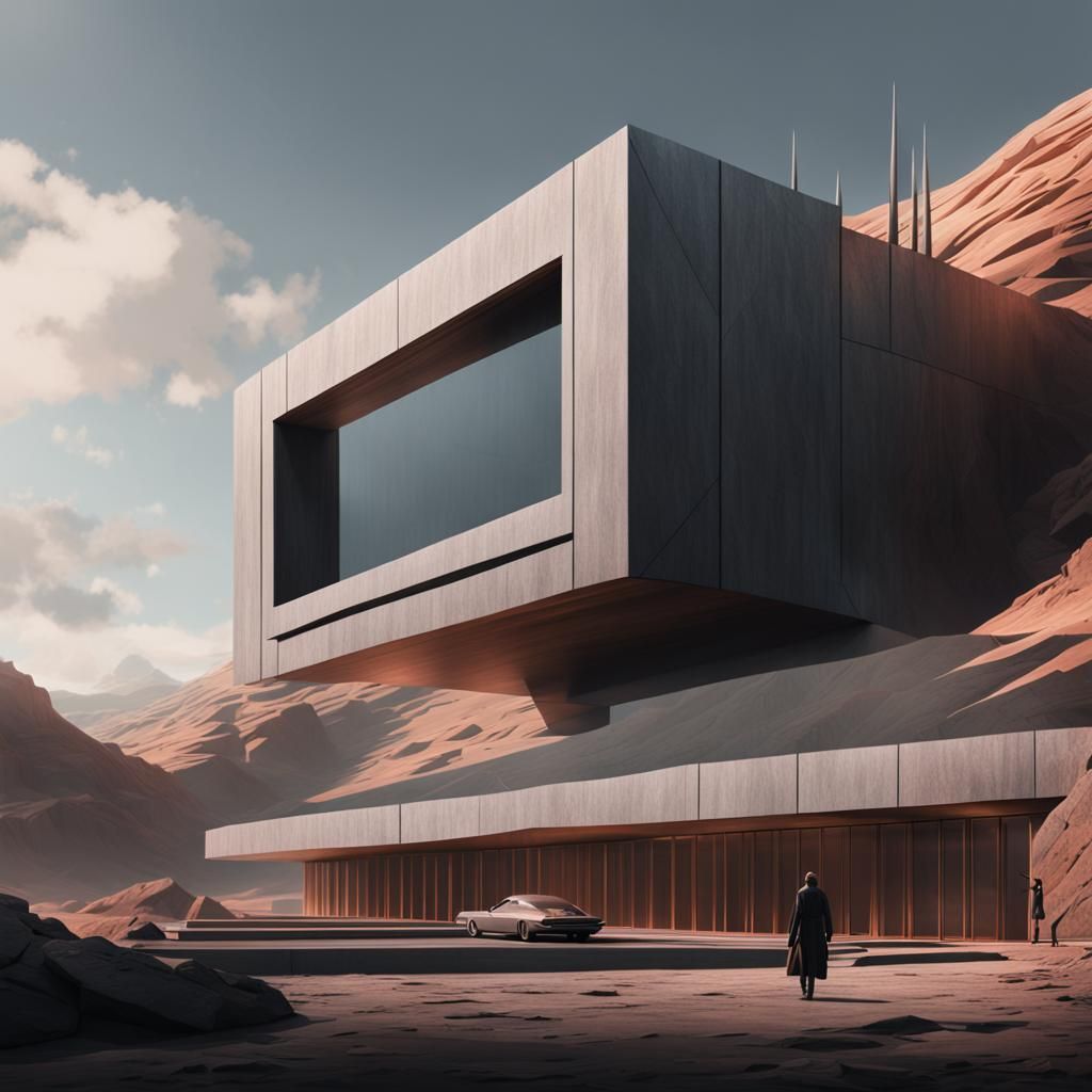 Epic Minimalist Architecture Reimagined in Stunning Digital....