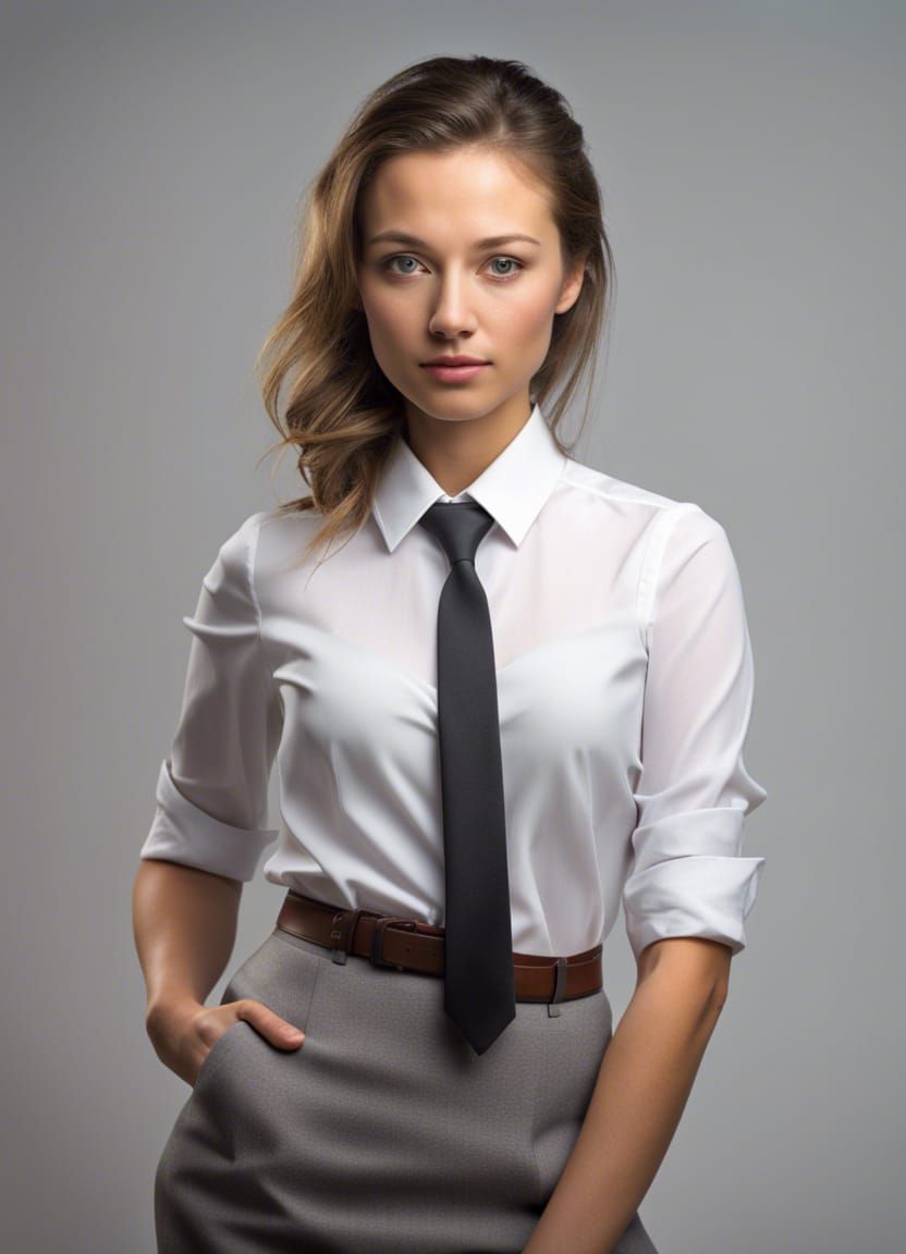 white shirt and tie