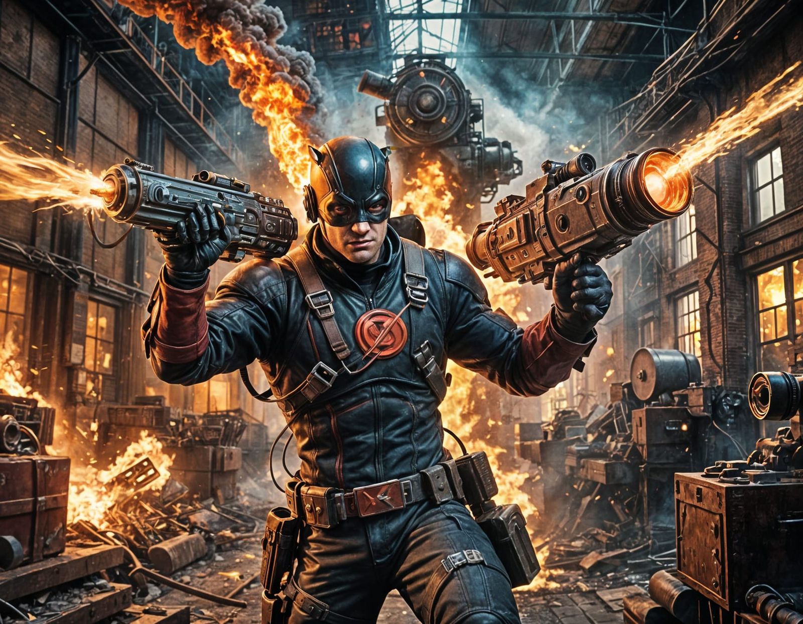 Daredevil Captures the Flash in a Blazing Steampunk Gadget F...