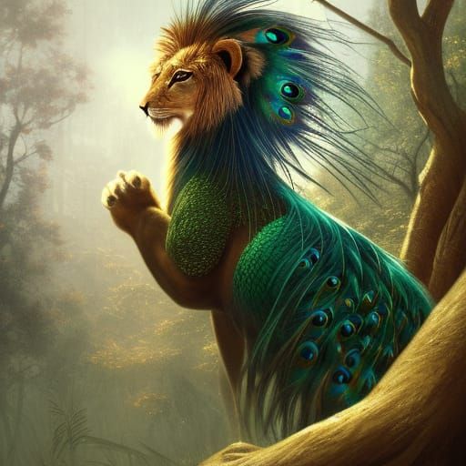 Surreal Mermaid Prince in Dark Fantasy Realm