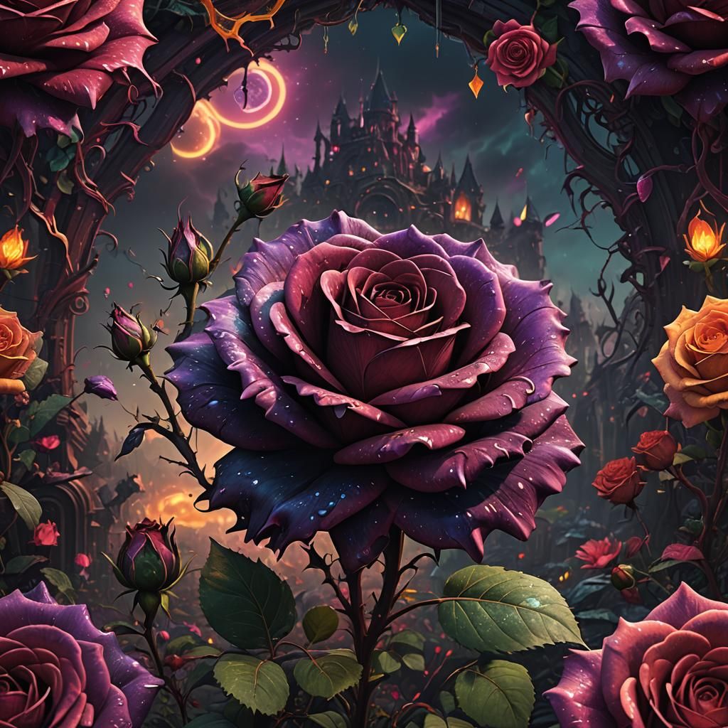 Ethereal Dark Rose Unveils Fantastical Secrets