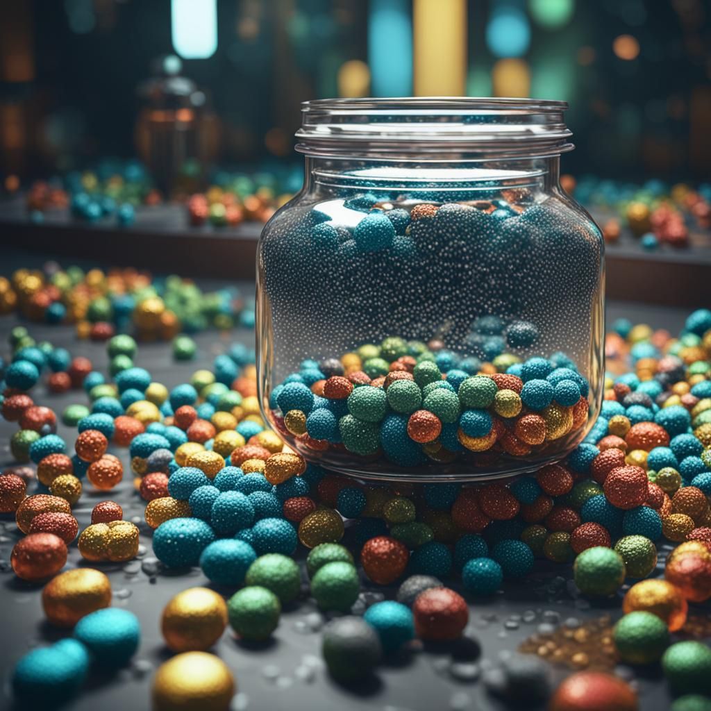 Stunning Kaleidoscopic Dimensions in a Jar - Hyper-Realistic...
