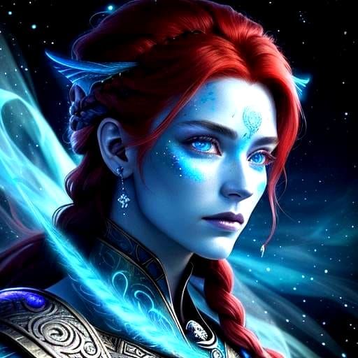 Viking Warrior Goddess in Cosmic Splendor