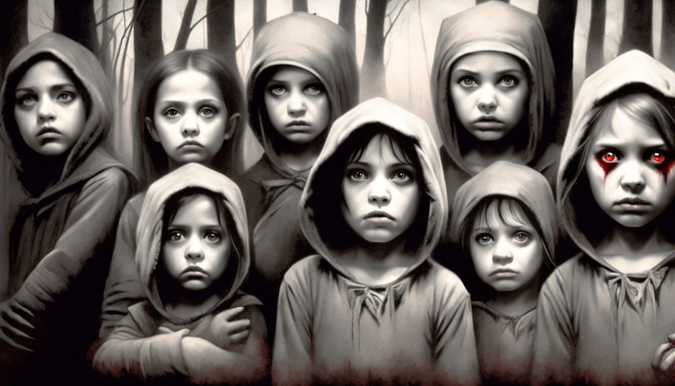 Eerie Dark Fantasy Creature in Shadowy Forest