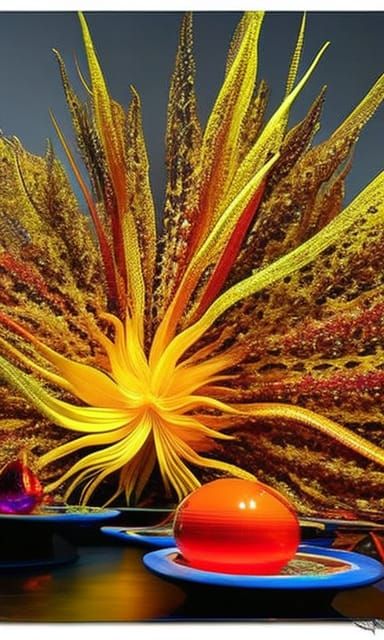 Surreal Chihuly-Inspired Goddess in HyperRealistic Splendor