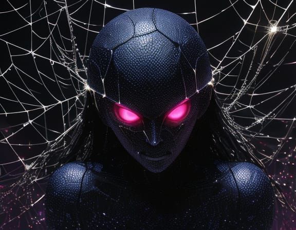 Phosphorescent Creature Trapped in Sinful Webs